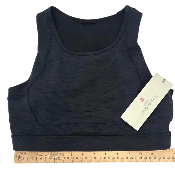 Sweaty Betty Sports Bra Super Sculpt Stream Training Bra NEW Womens Large Gray - Picture 4 of 9